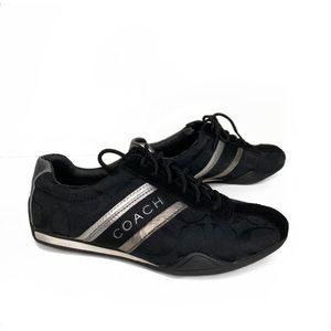 Coach sneakers size 5 W black/silver